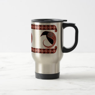 Tazas célticas, diseño del cuervo de Morrigan