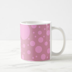 Tazas Clásicas Blancas de 325 ml con Puntos Rosas
