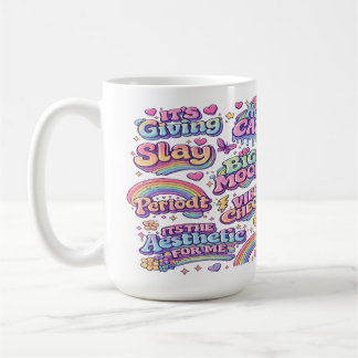 Tazas con arte de moda.
