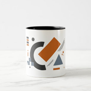 Tazas con arte geométrico creativo