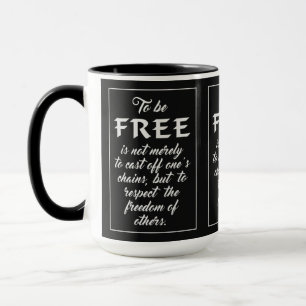 Tazas con citas de libertad