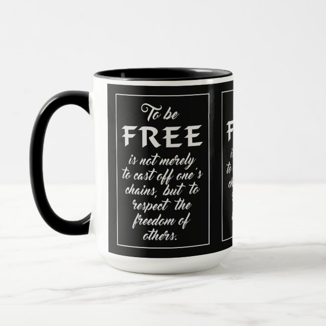 Tazas con citas de libertad (Izquierda)