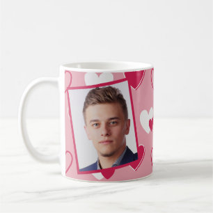 Tazas con Fotos Personalizadas Corazones Rosados R