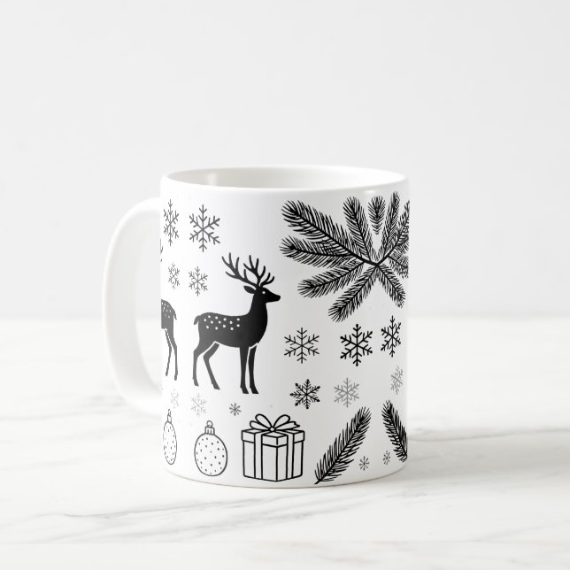 Tazas con ilustraciones de adorables animales de N (Anverso izquierdo)