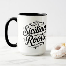 Tazas con Raíces Sicilianas – Elegante Taza de la 