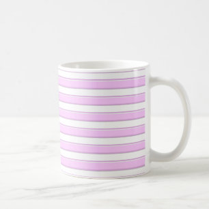 Tazas con rayas horizontales rosadas sobre fondo b