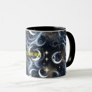 Tazas con tu nombre – Fase Lunar Plateada Metálica
