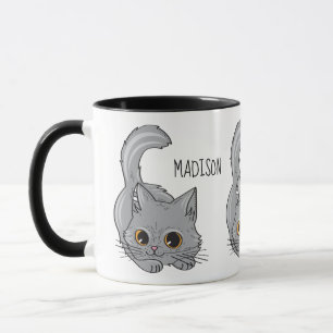 Tazas conocidas de encargo del gatito lindo