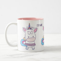 Tazas conocidas de encargo del unicornio divertido