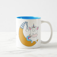 Tazas conocidas de encargo del unicornio divertido