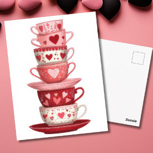 Tazas Corazón Rosa Rojo Tarjeta Día de San Valentí