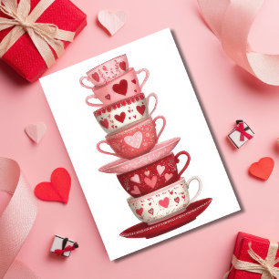 Tazas Corazón Rosa Rojo Tarjeta Día de San Valentí
