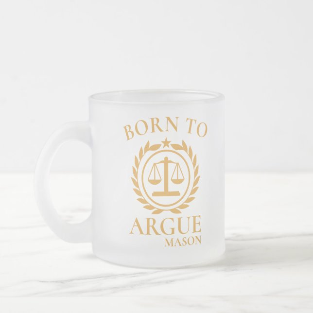 Tazas De Abogado Personalizadas Nacidas Para Discu (Izquierda)