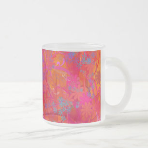 TAZAS DE ARTE DE VIDRIO ESCARCHADO DE DISEÑADOR - 