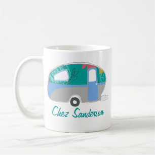 Tazas de arte personalizadas de caravana retro