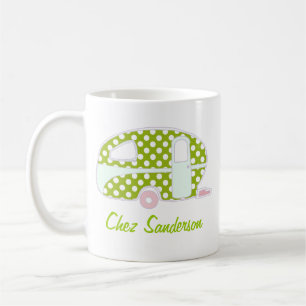 Tazas de arte personalizadas de caravana retro