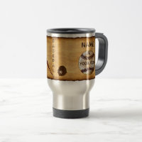 Tazas de béisbol con monograma de aspecto vintage