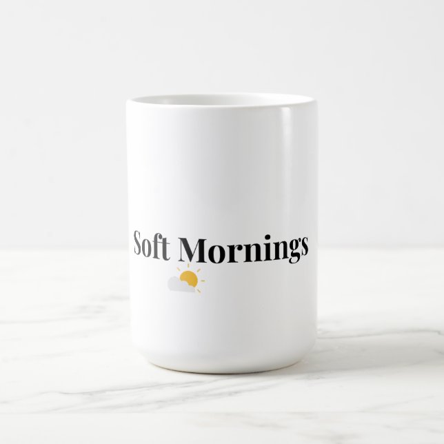 Tazas de café acogedoras de mañanas suaves (Centro)