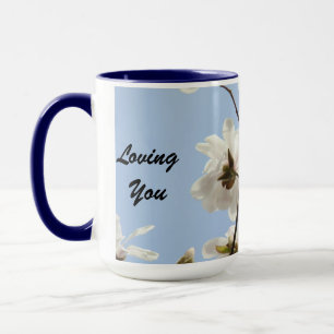 Tazas de café amándote siempre por siempre azul fl