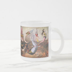 TAZAS DE CAFÉ - ARTISTAS DE TRAPECIO EN EL CIRCO .