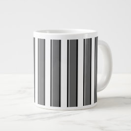 Tazas de café blancas con rayas grises