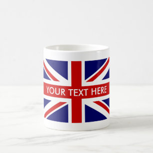 Tazas de café británicas de encargo de la bandera