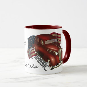 Tazas de café clásicas americanas del coche