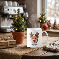 Tazas de café con alegre navidad renos de dibujos
