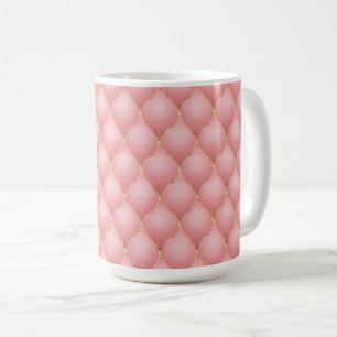 Tazas de café con borlas de oro rosa