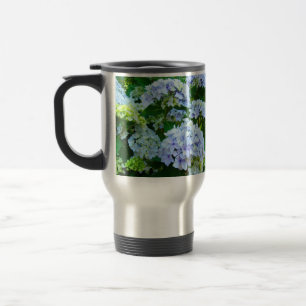 Tazas de café con flores de Hortensia Azul de Vera