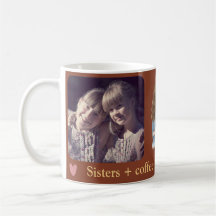 Tazas de café con foto personalizada Hermanas para