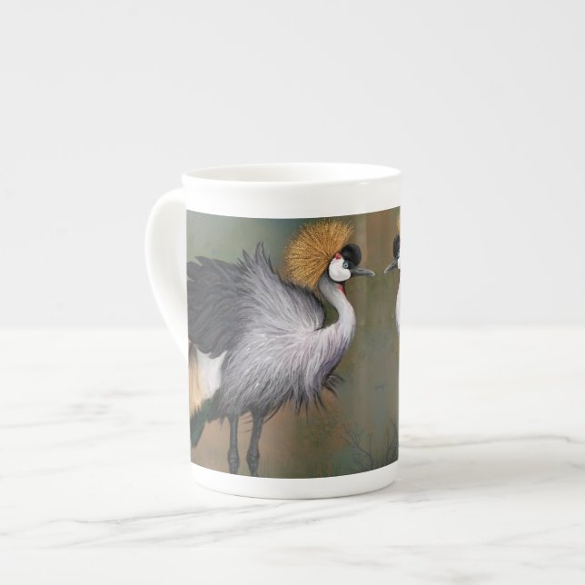 Tazas de café con Grulla Coronada Gris (Izquierda)