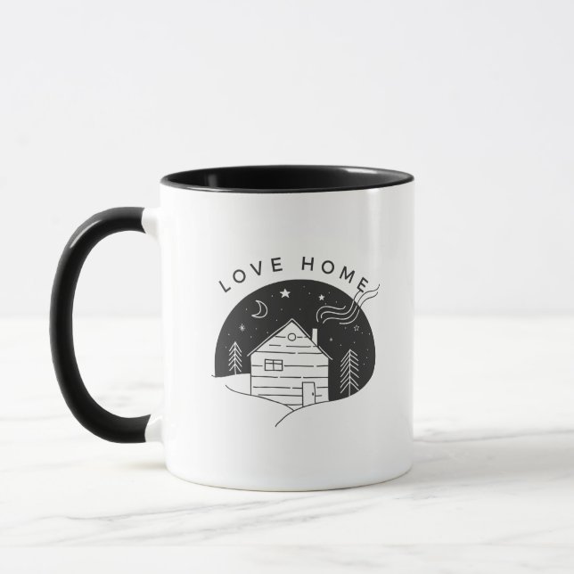 Tazas de café con tema de amor familiar (Izquierda)