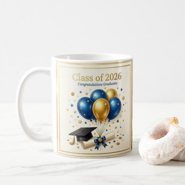 Tazas de café conmemorativas de graduación (Con donut)