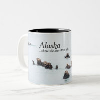 Tazas de café de Alaska - nutrias de mar