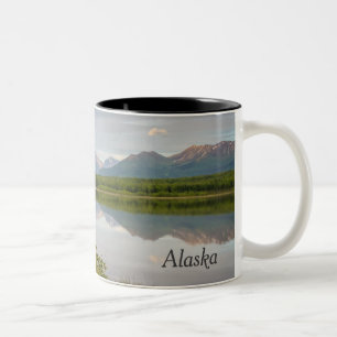 Tazas de café de Alaska - reflexión de la monta