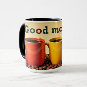 Tazas de café de buenos días,