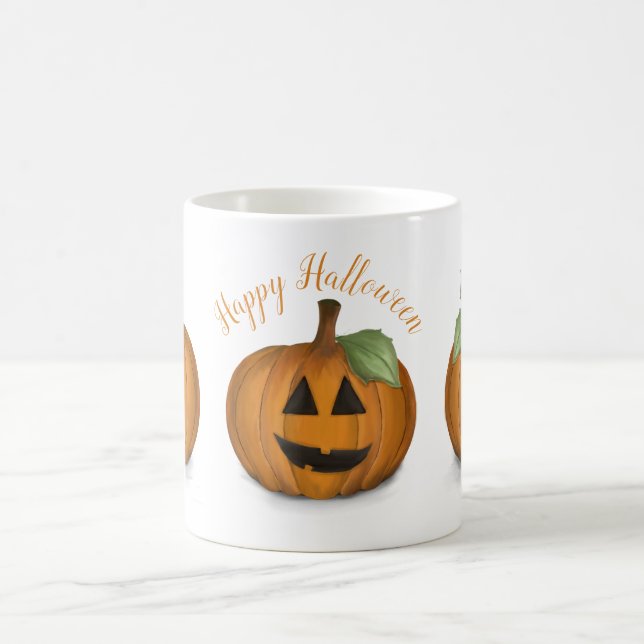 Tazas de café de calabazas pintadas (Centro)