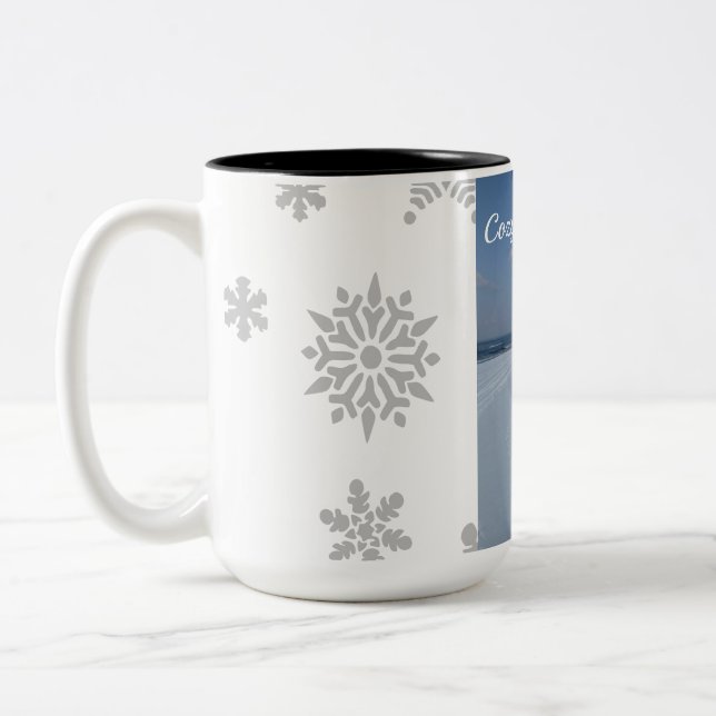 Tazas de café de invierno nevado (Izquierda)