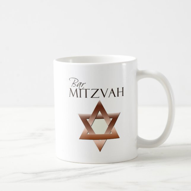 Tazas de café de Mitzvah de la barra (Derecha)