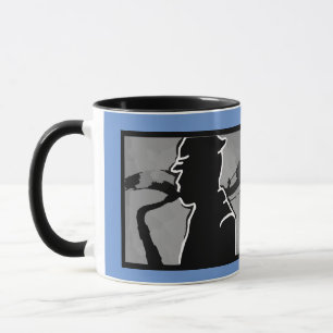 TAZAS DE CAFÉ DE SAXÓFON DE JAZZ BLUES