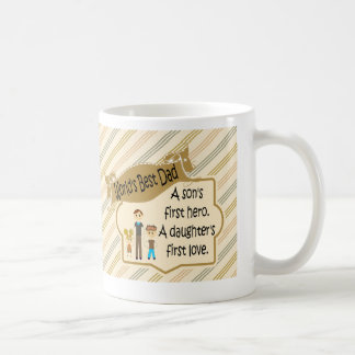 Tazas de café del amor del mejor héroe del papá