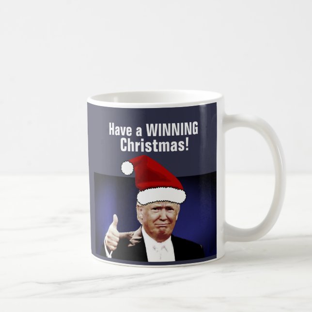 Tazas de café del navidad de Donald Trump, GANANDO (Derecha)