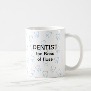 Tazas de café del tema del dentista