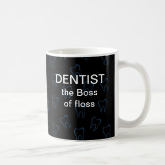 Tazas de café del tema del dentista