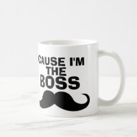 Tazas de café divertidas de BOSS, bigote