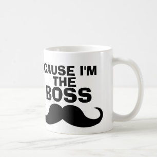 Tazas de café divertidas de BOSS, bigote