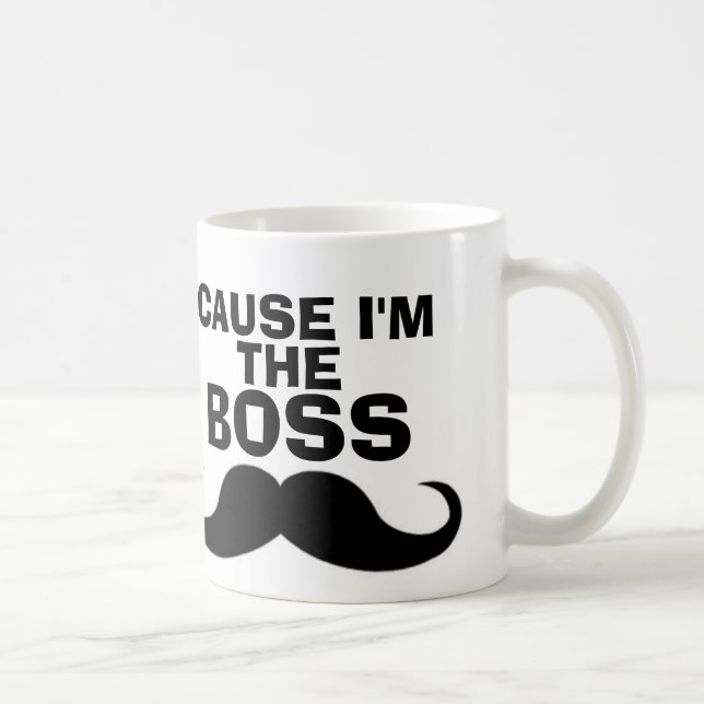 Tazas de café divertidas de BOSS, bigote (Derecha)