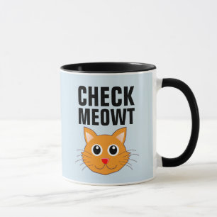 Tazas de café divertidas de GATO COMPRUEBA MEOWT