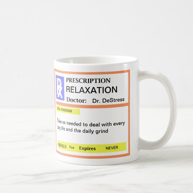Tazas de café divertidas de la prescripción (Derecha)